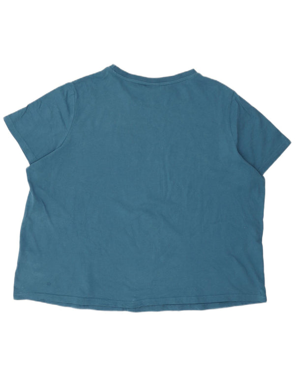 Ellesse Γυναικείο T-Shirt Top UK 28 6XL Μπλε βαμβακερό