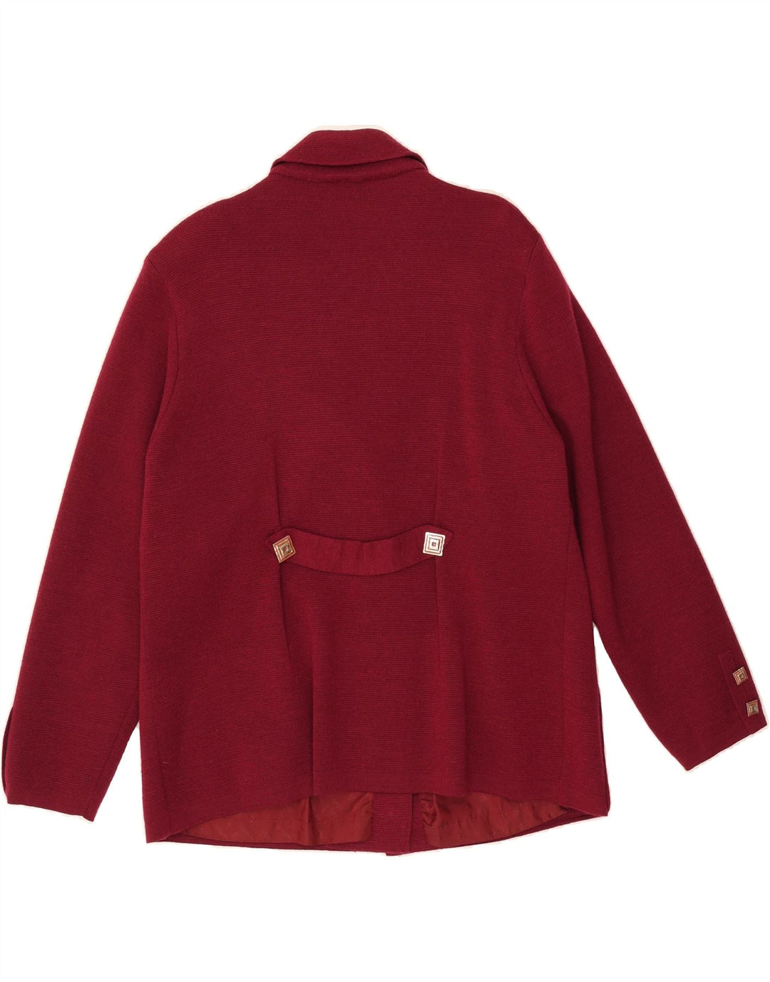VINTAGE Womens 4 Button Blazer Jacket UK 16 Large Burgundy Vintage Vintage and Second-Hand Vintage from Messina Hembry 