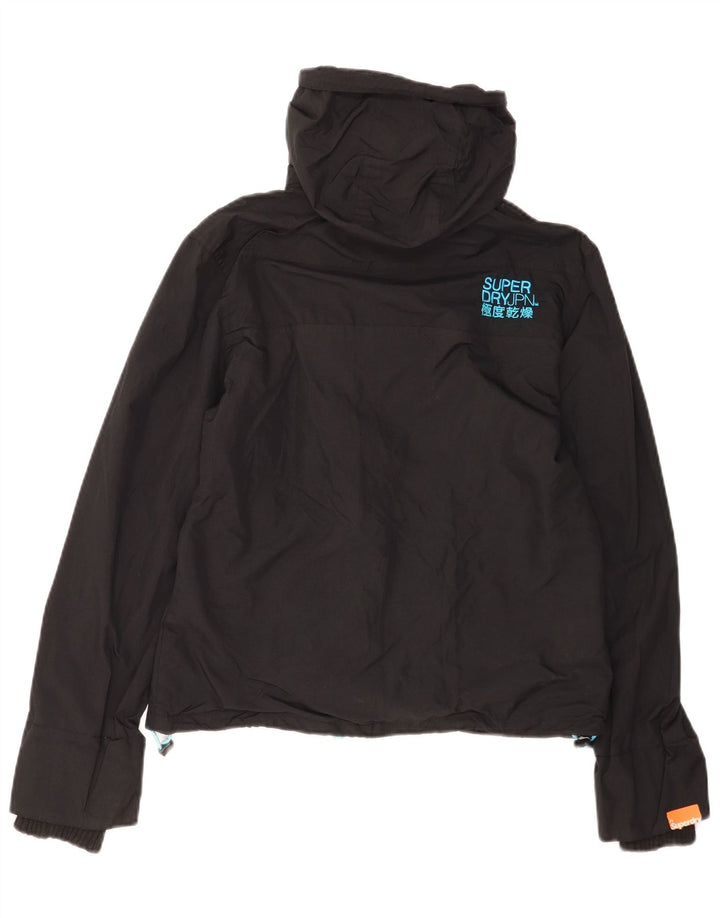 Superdry Γυναικείο τζάκετ αντιανεμικό γραφικό UK 16 μεγάλο μαύρο