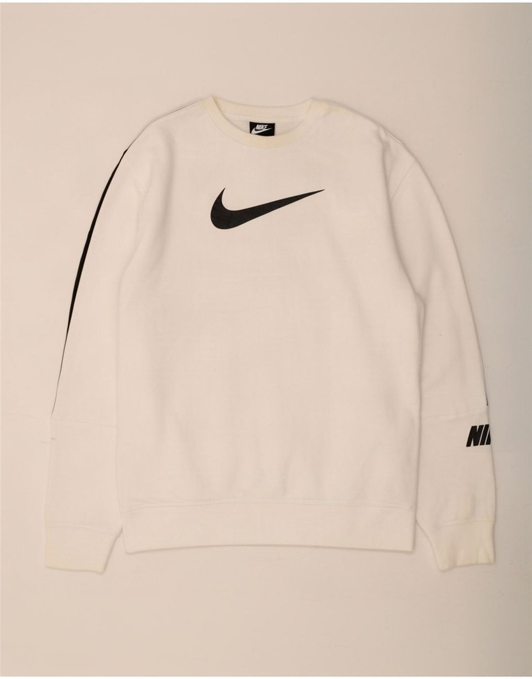 Ανδρικό γραφικό φούτερ Nike Jumper μεγάλο λευκό βαμβακερό
