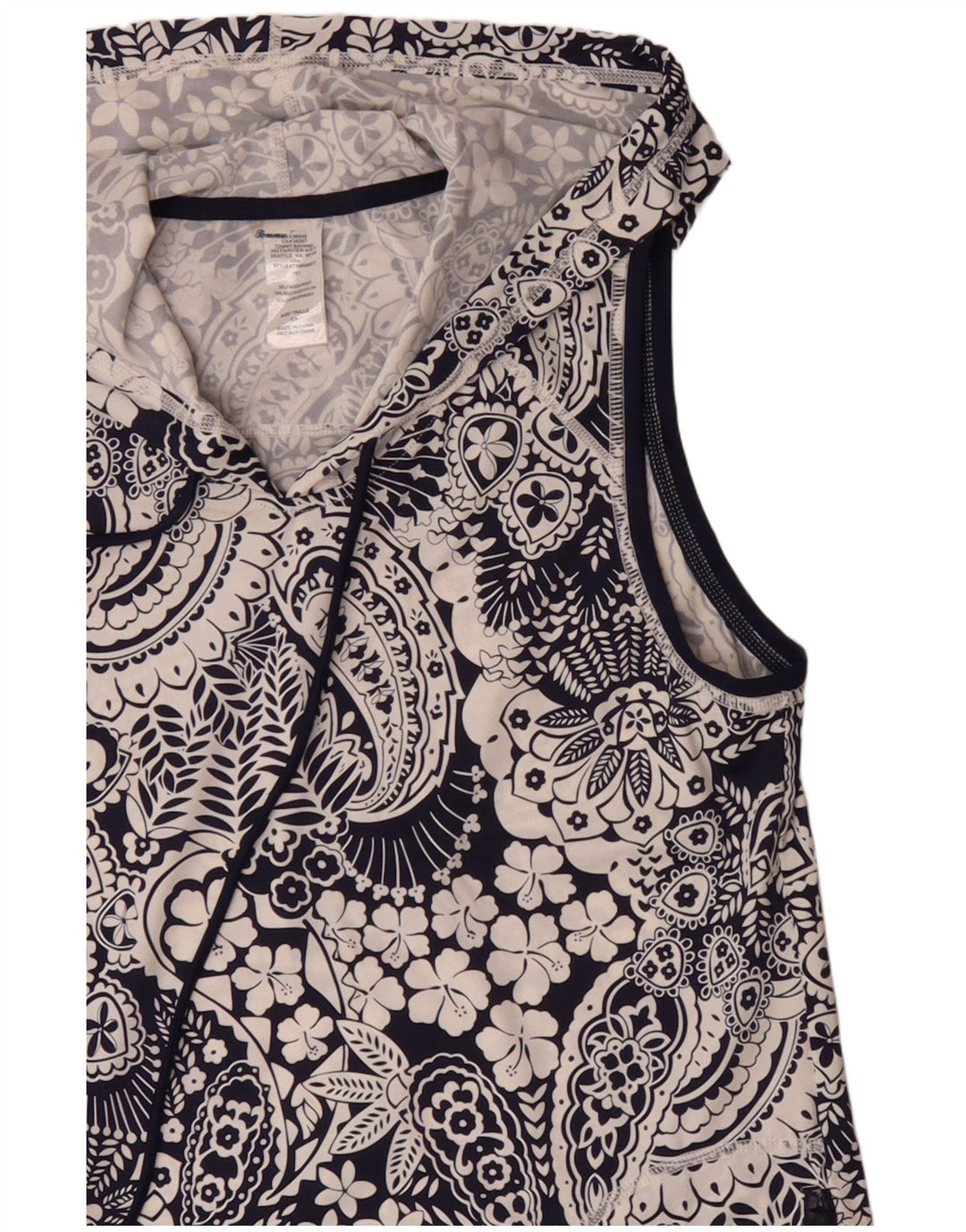 Tommy Bahama Γυναικεία Αμάνικη Μπλούζα Τοπ UK 10 Small Navy Blue Nylon