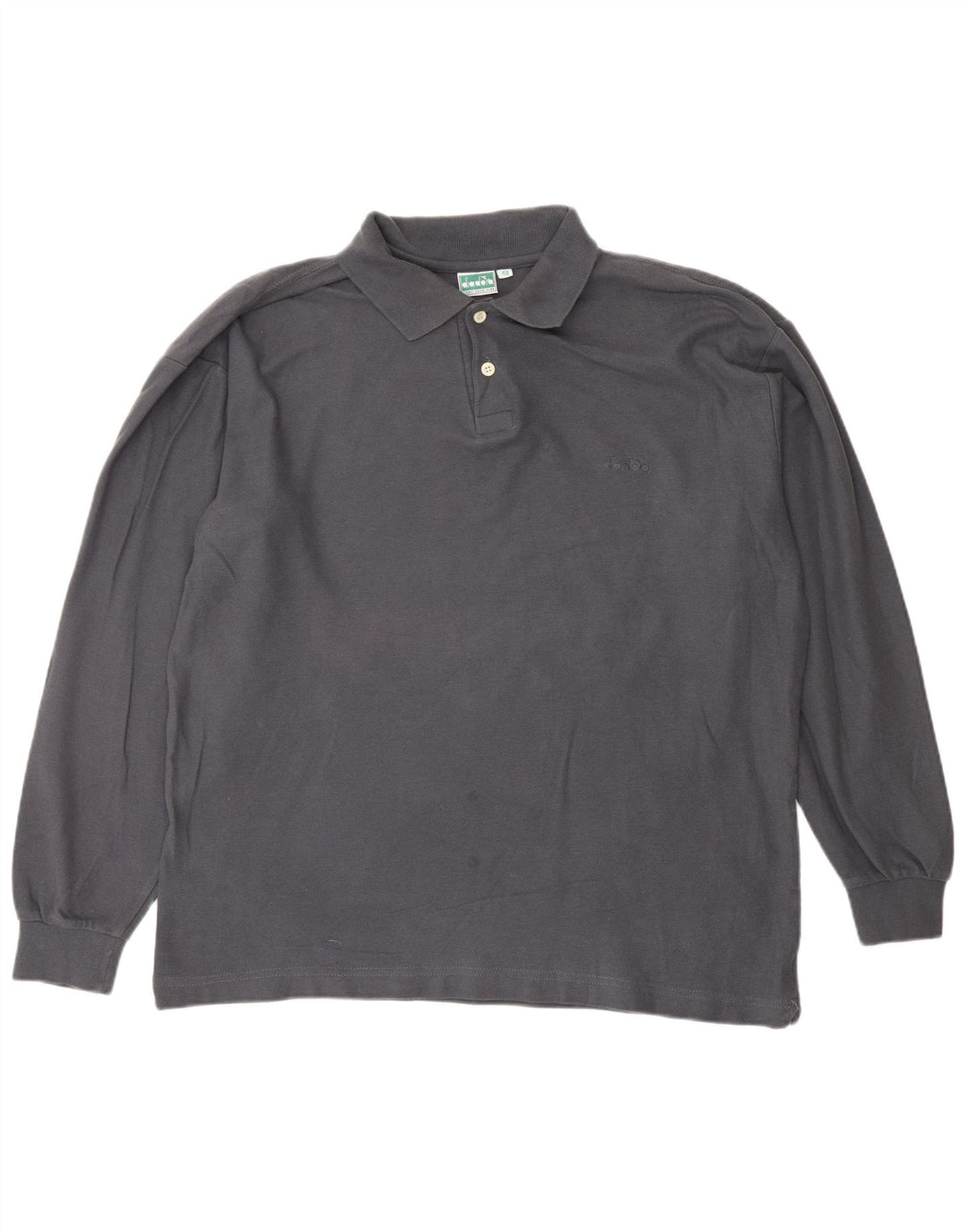 DIADORA Ανδρικό μακρυμάνικο μπλουζάκι πόλο IT 48 Μεσαίο γκρι βαμβακερό