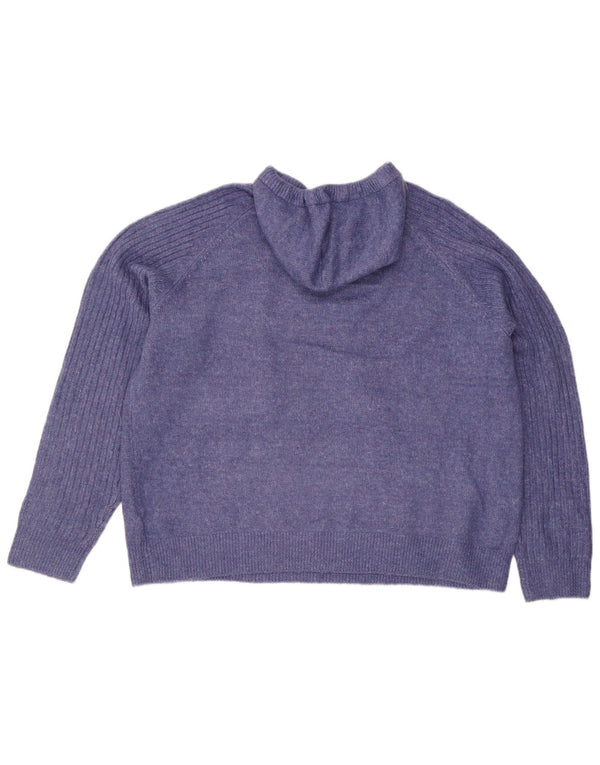 Marks & Spencer Γυναικείο πουλόβερ με κουκούλα UK 18 XL με μωβ φλύκταινες