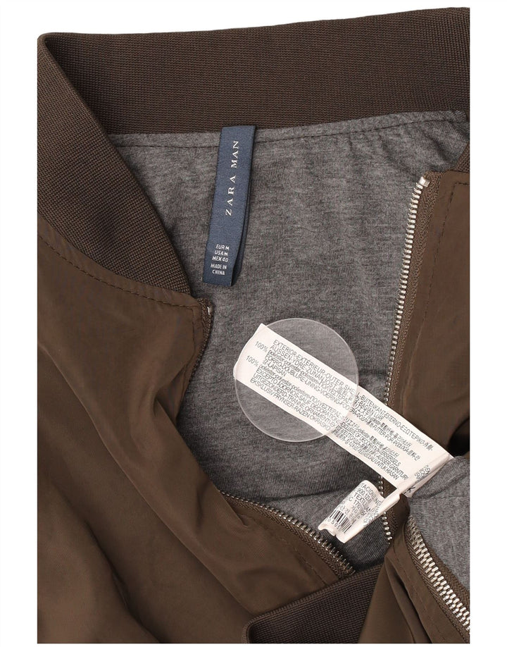 Ανδρικό μπουφάν ZARA Bomber UK 38 Medium Brown Polyester