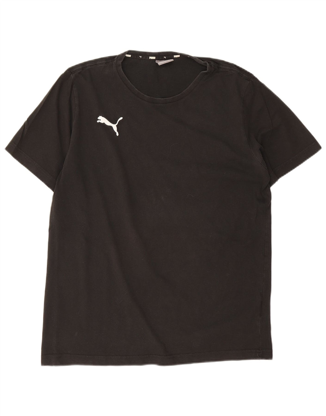 Ανδρικό T-Shirt Puma Τοπ μεσαίο μαύρο βαμβακερό