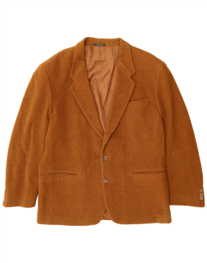 Valentino Ανδρικό τζάκετ Blazer 2 κουμπιών IT 54 2XL Καφέ Νέο μαλλί