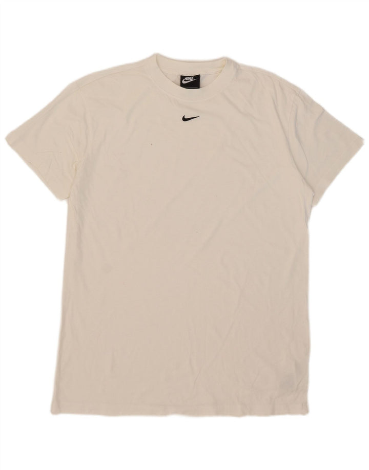 Ανδρικό μπλουζάκι Nike, μεσαίο λευκό βαμβακερό