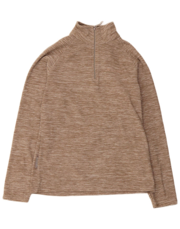 Mountain Warehouse Γυναικείο φερμουάρ με λαιμόκοψη Fleece UK 10 Small Beige Flecked