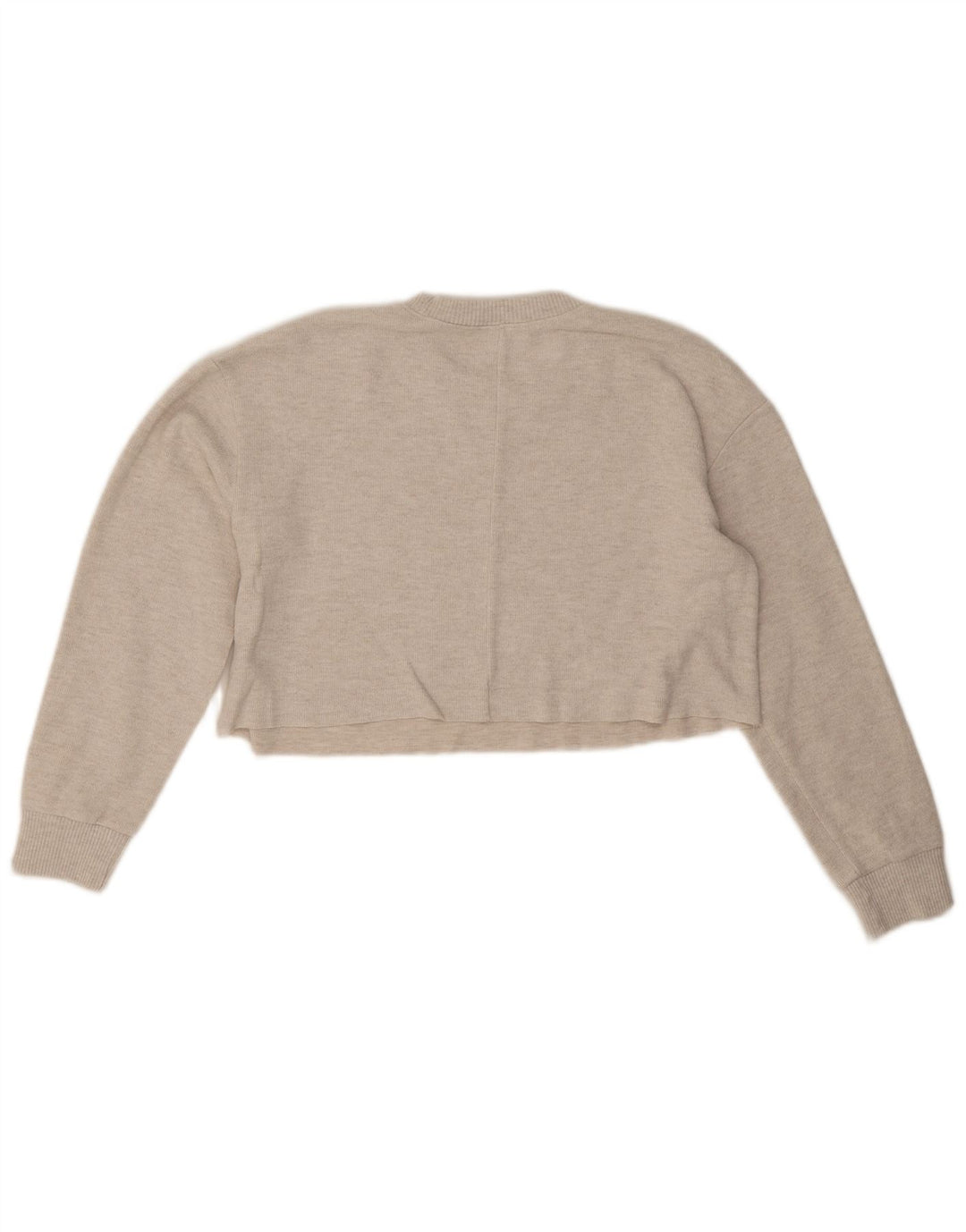 Zara Γυναικεία φούτερ Crop Oversized Jumper UK 14 Medium Grey Polyester