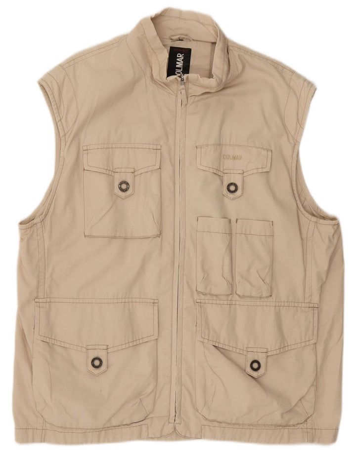 Colmar Mens Utility Gilet UK 42 XL Beige Cotton