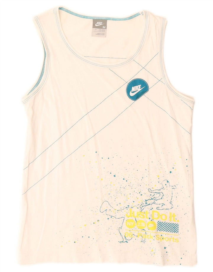 Γραφικό γιλέκο Nike Boys Top 10-11 ετών Μεσαίο λευκό πολυεστέρας