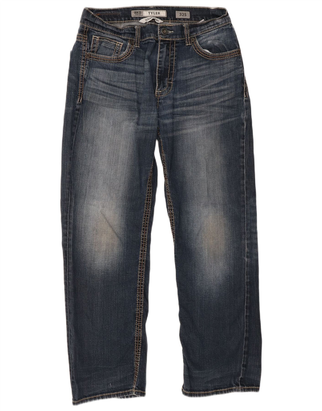 BKE Ανδρικό Tyler Straight Jeans W32 L28 Navy Blue Cotton