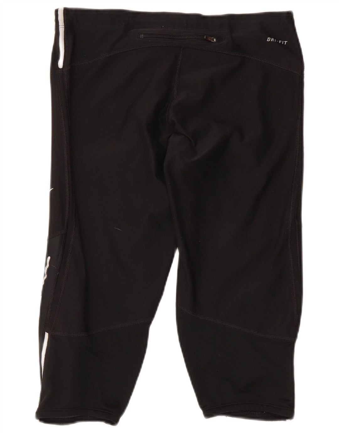Γυναικεία κολάν Nike Dri Fit Capri UK 12 μεσαίου μαύρου χρώματος πολυεστέρας