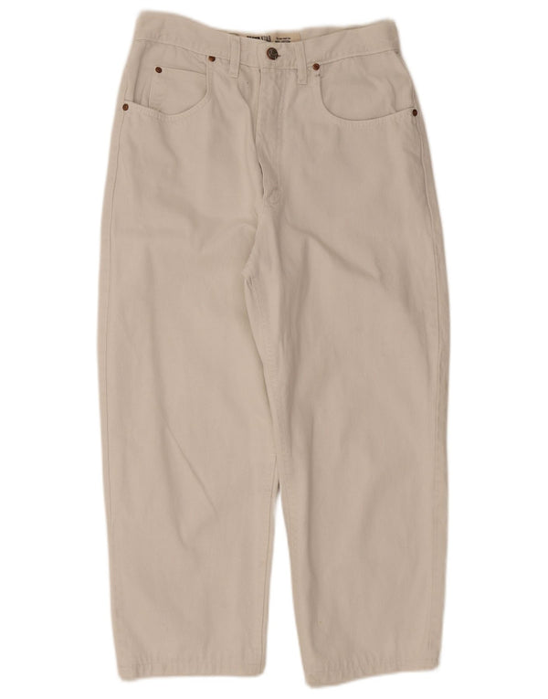 Lee Mens Riders Cropped Jeans W33 L24 Λευκό βαμβακερό