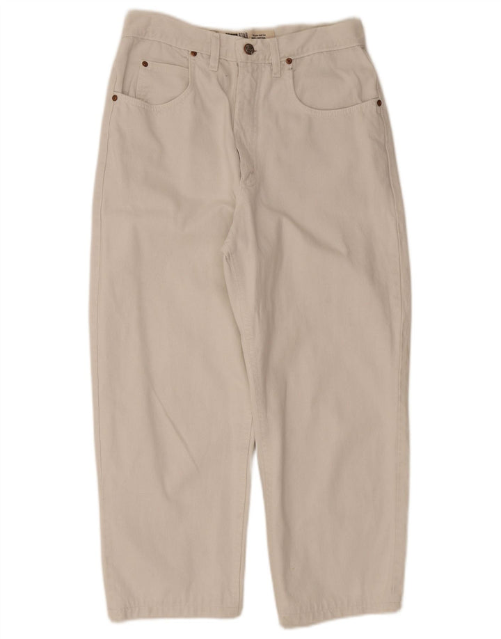 Lee Mens Riders Cropped Jeans W33 L24 Λευκό βαμβακερό