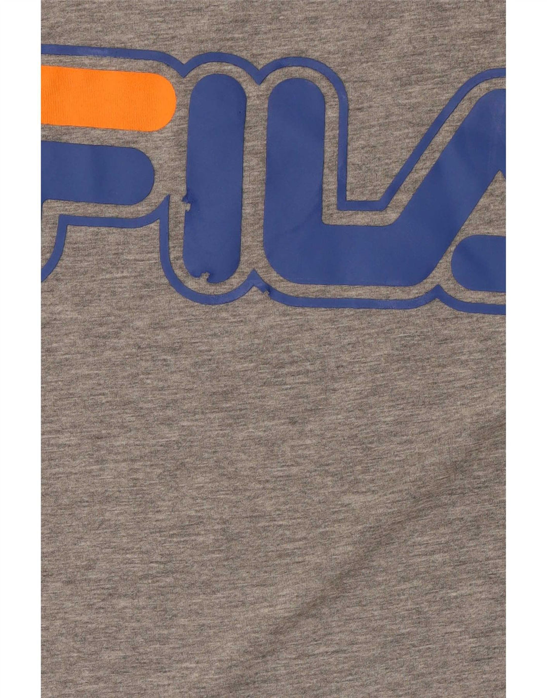 Ανδρικό γραφικό T-Shirt Fila Top Βαμβακερό μεσαίο γκρι
