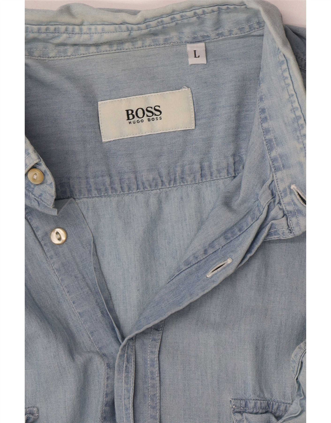 Ανδρικό πουκάμισο Hugo Boss μεγάλο μπλε