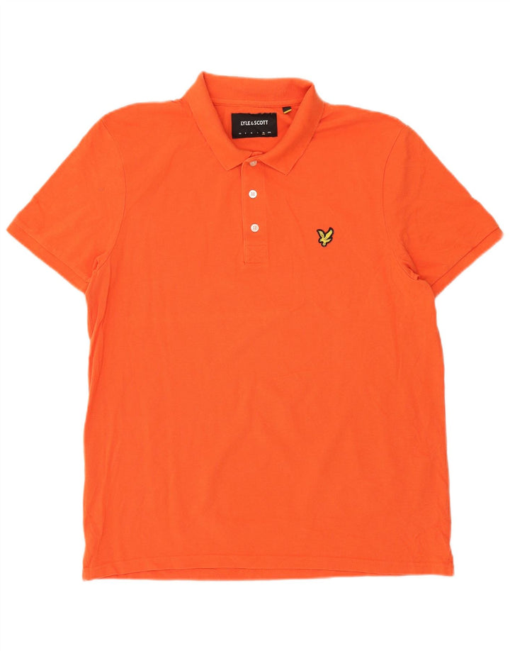 Ανδρικό πουκάμισο πόλο Lyle & Scott XL πορτοκαλί βαμβακερό