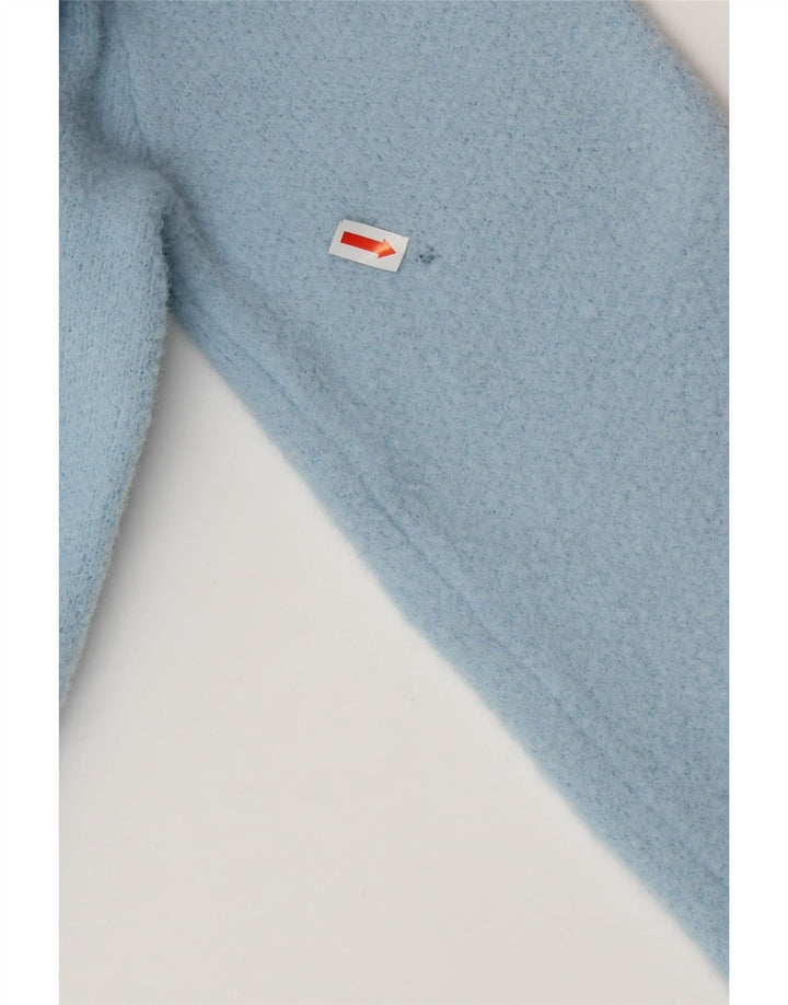 Γυναικείο πουλόβερ ZARA Crop Crop Neck Jumper UK 10 Small Blue Nylon