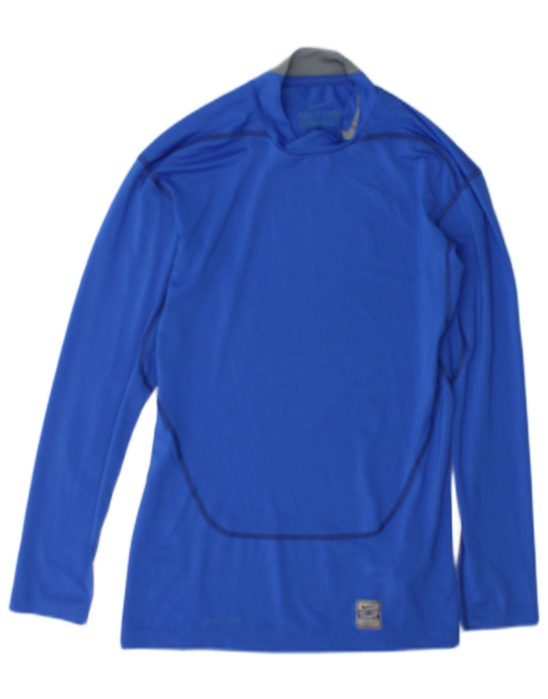 Nike Ανδρικό Dri Fit Τοπ Μακρυμάνικο Μικρό Μπλε Πολυεστέρα