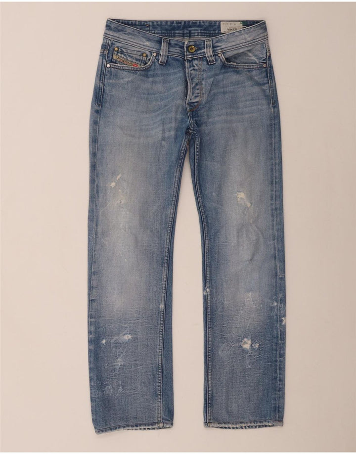 Diesel Γυναικείο Viker Distressed Straight Jeans W28 L29 Μπλε βαμβακερό