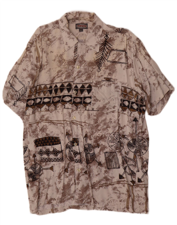 Ανδρικό πουκάμισο με κοντό μανίκι Abstract σχέδιο Tipo' S μεγάλο πολύχρωμο