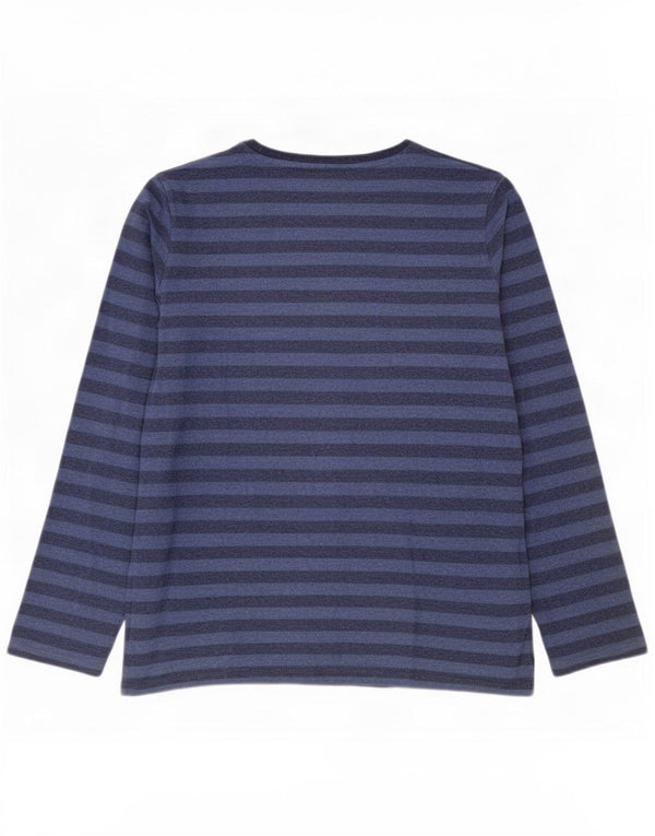 Massimo Dutti Boys Graphic Top Μακρύ μανίκι 13-14 ετών Μπλε ριγέ βαμβακερό