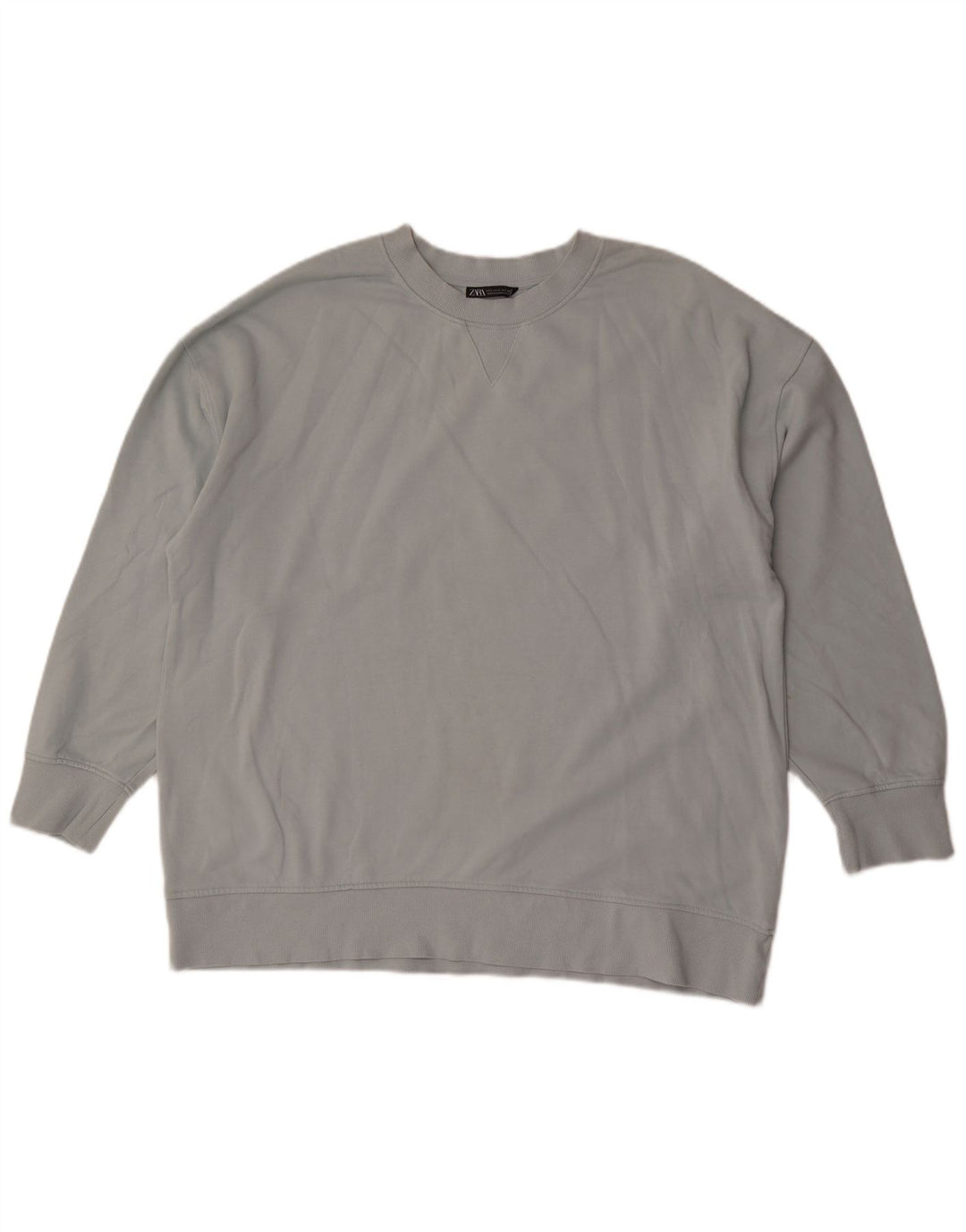 Zara Ανδρικό Φούτερ Jumper Μεγάλο Μπλε Βαμβακερό
