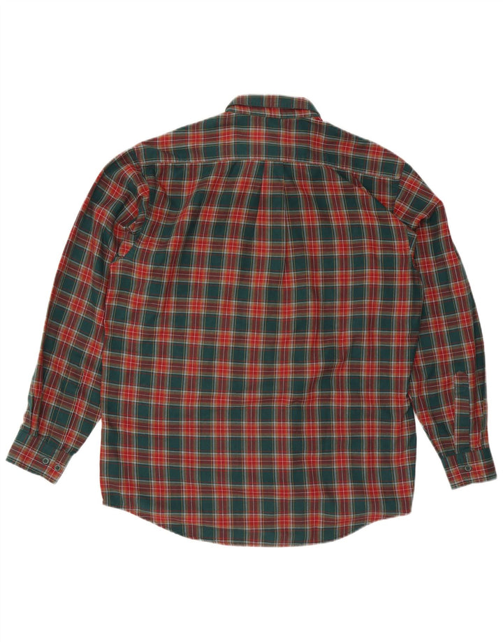 Ανδρικό φανελένιο πουκάμισο Antartex Μέγεθος 16 1/2 Large Green Check Polyester
