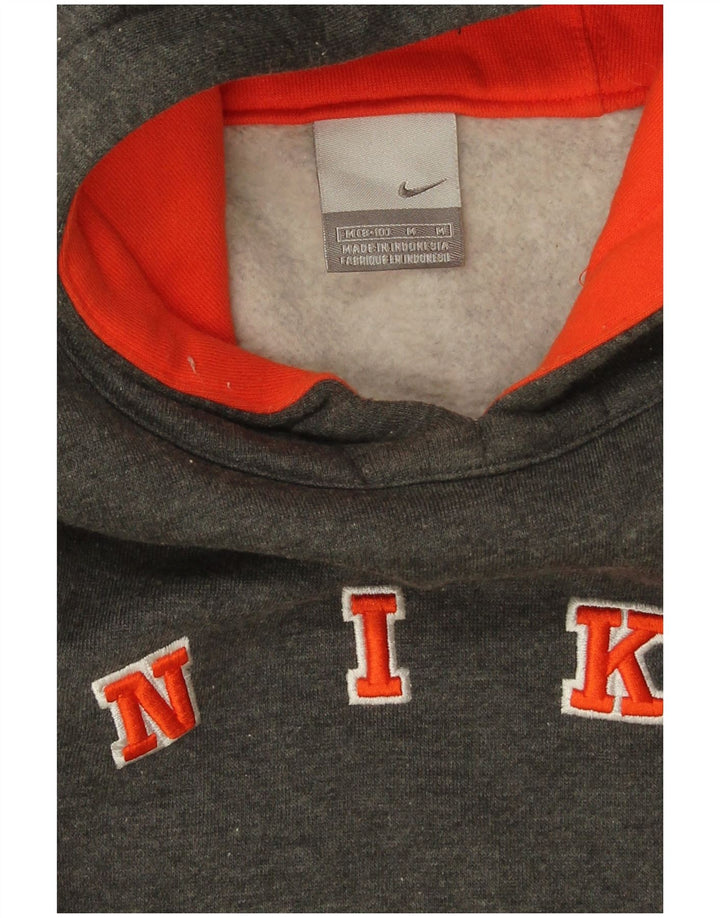 Γυναικείο γραφικό υπερμεγέθη κουκούλα Nike US 8/10 Μεσαίο γκρι βαμβακερό