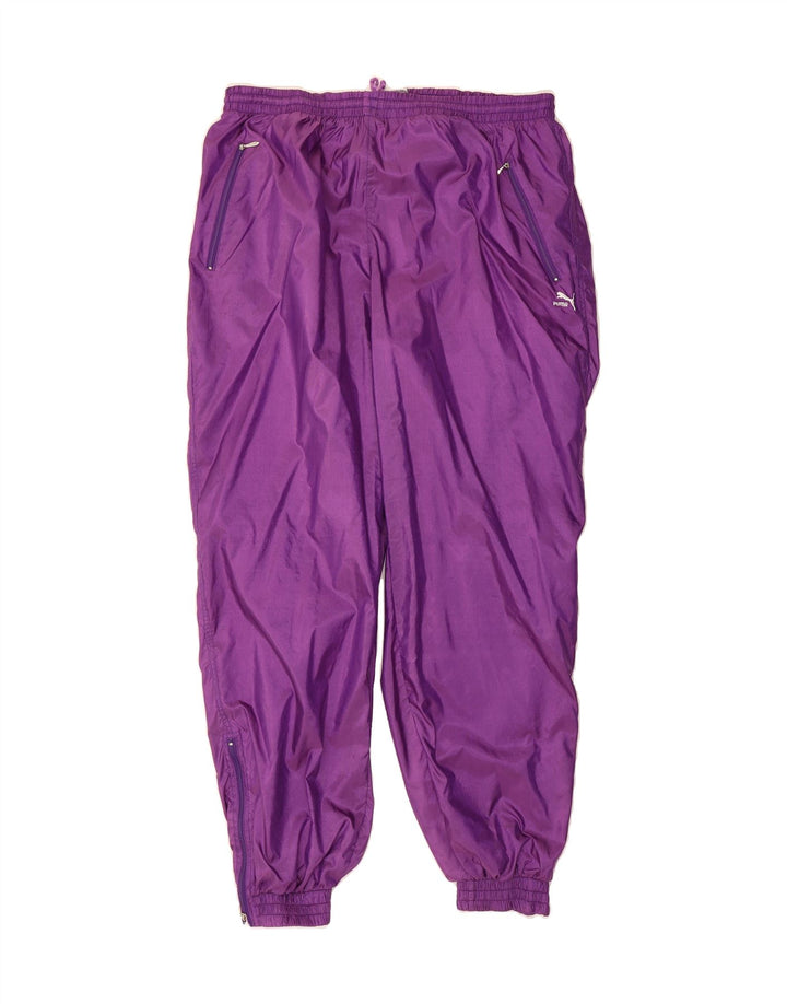 PUMA Womens Tracksuit Trousers Joggers US 10 Large  Purple Polyamide Vintage Puma and Second-Hand Puma from Messina Hembry 