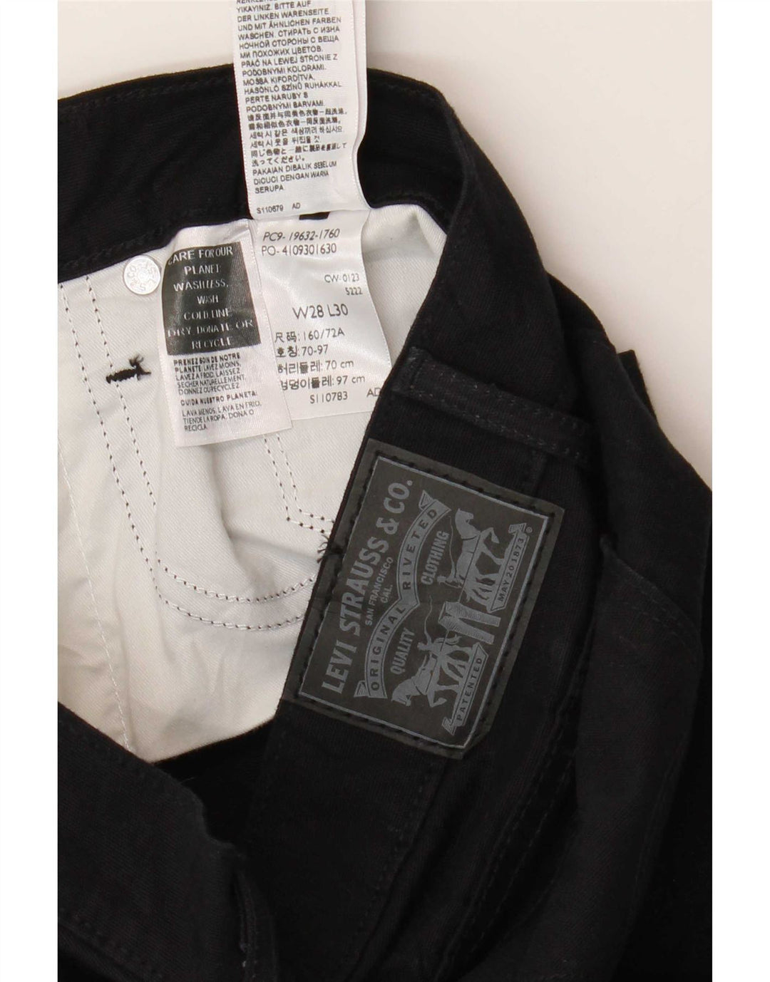 Γυναικείο τζιν Levi's Bootcut W28 L30 μαύρο βαμβακερό