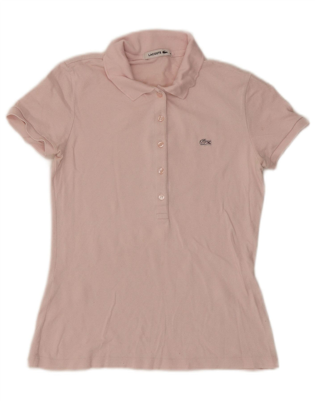 Lacoste Γυναικείο Πόλο Μπλουζάκι Νούμερο 36 Μικρό Ροζ Βαμβακερό
