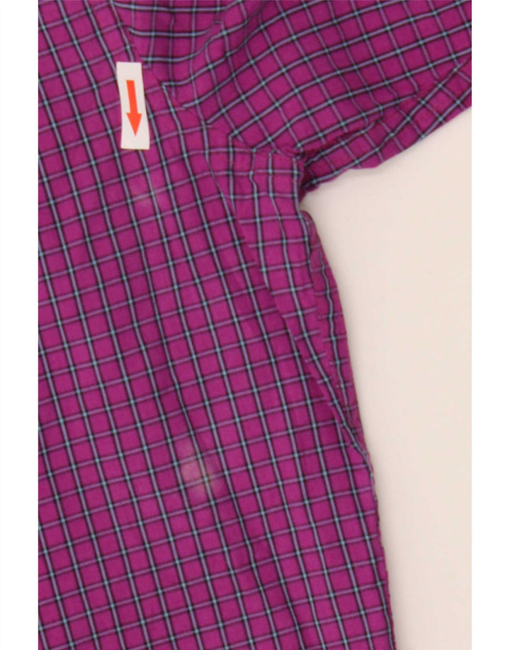 Chaps Ανδρικό πουκάμισο μεγάλο μωβ βαμβακερό Gingham
