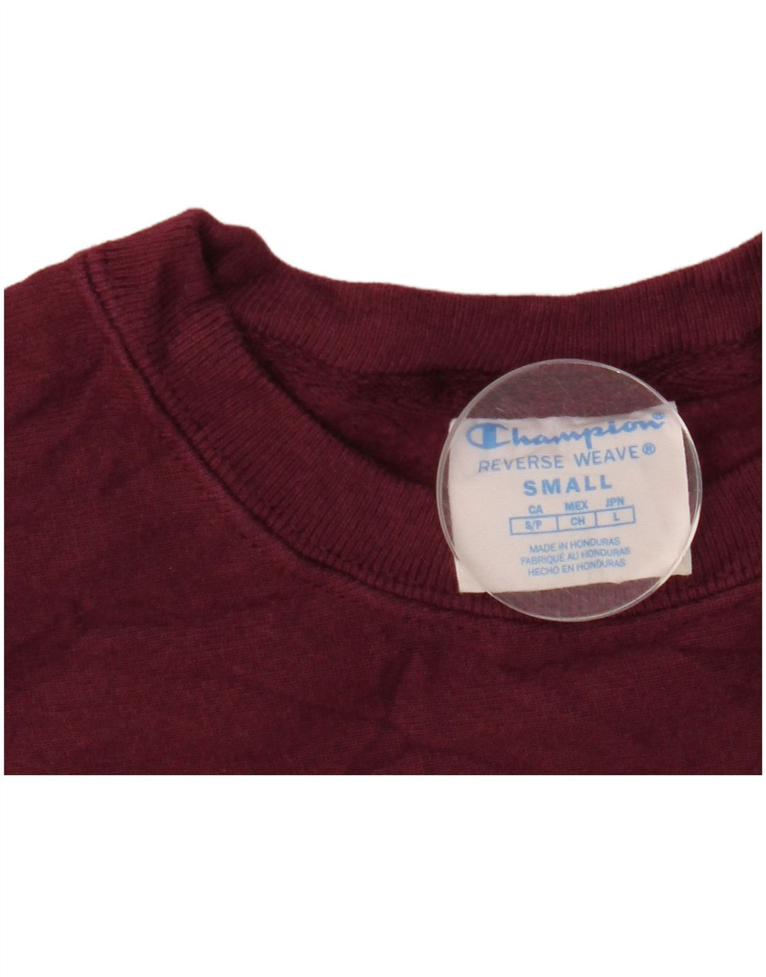 CHAMPION Γυναικεία γραφικά υπερμεγέθη φούτερ Jumper UK 10 Small Burgundy