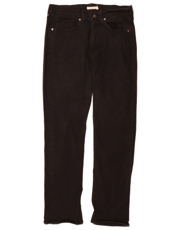 Γυναικείο κλασσικό ίσιο τζιν Levi's US 10 Large W30 L30 μαύρο βαμβακερό