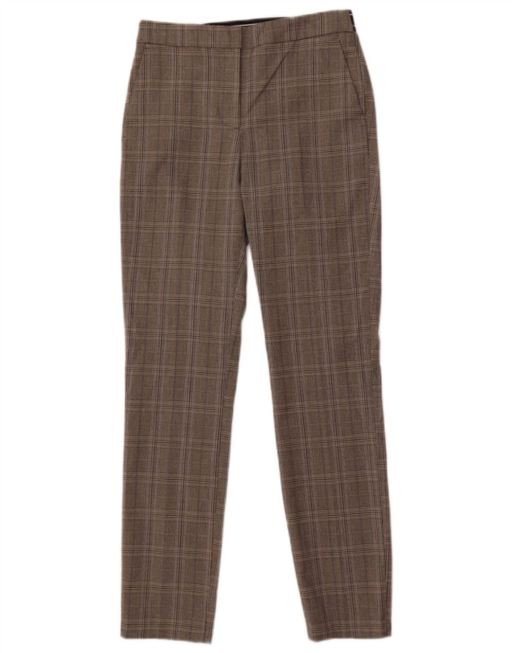 Zara Γυναικείο Slim Suit Παντελόνι XS W24 L27 Grey Check Polyester
