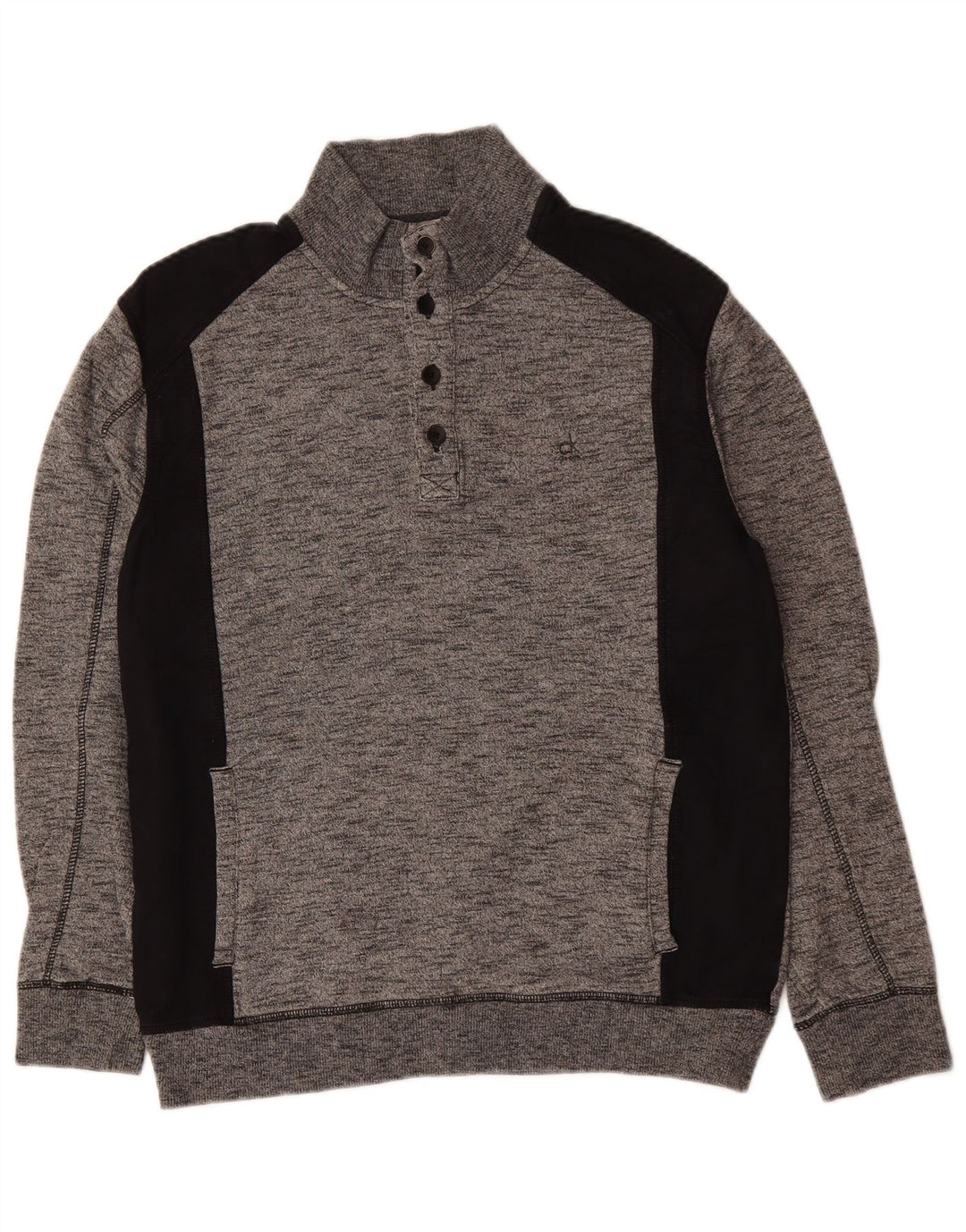 CALVIN KLEIN JEANS Mens Sweatshirt Jumper Medium Grey Colourblock