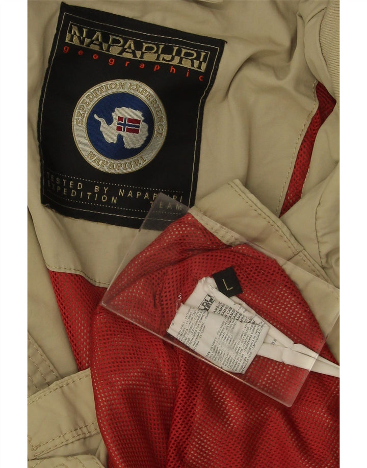NAPAPIJRI Mens Bomber Jacket UK 40 Large Beige Polyamide
