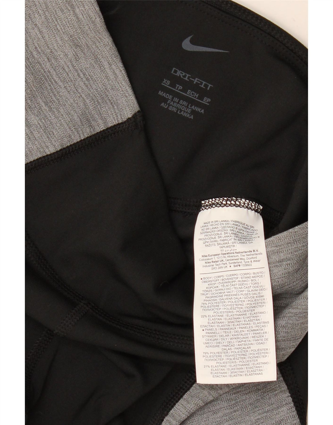 Γυναικεία κολάν NIKE Dri Fit UK 4 XS Black Colourblock Polyester