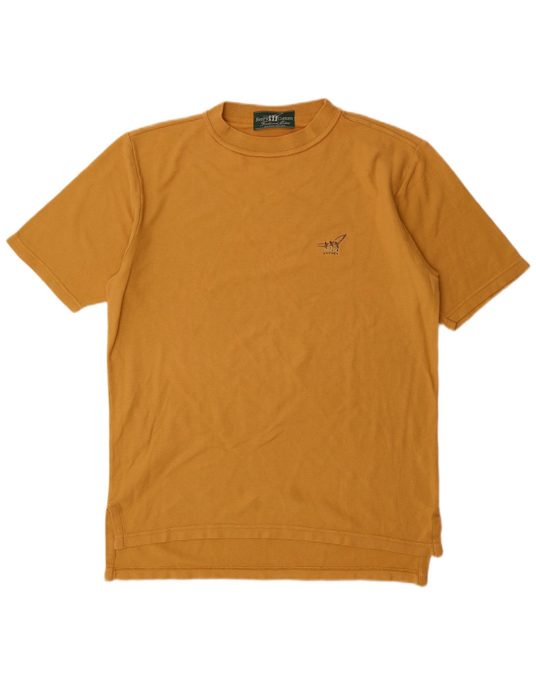 Ανδρικό T-Shirt Henry Cottons Τοπ μεσαίο κίτρινο βαμβακερό