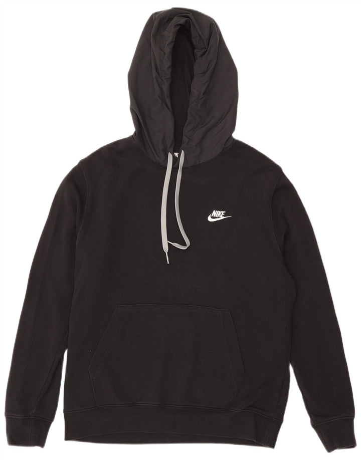 Ανδρικό γραφικό κουκούλα Nike, μεσαίο μαύρο βαμβακερό
