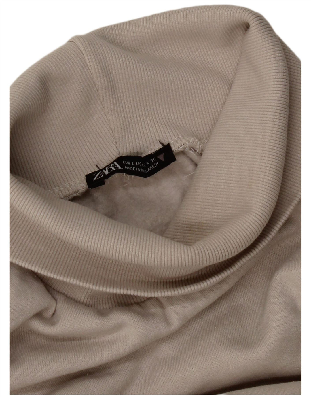 Zara Γυναικεία φούτερ με ρολό λαιμόκοψη Jumper UK 14 Medium Grey