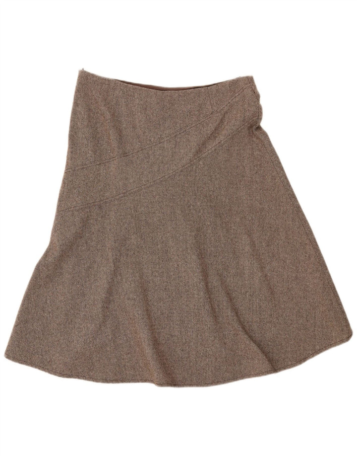 Topshop Γυναικεία Φούστα Α-Line UK 12 Medium W32 Καφέ μαλλί
