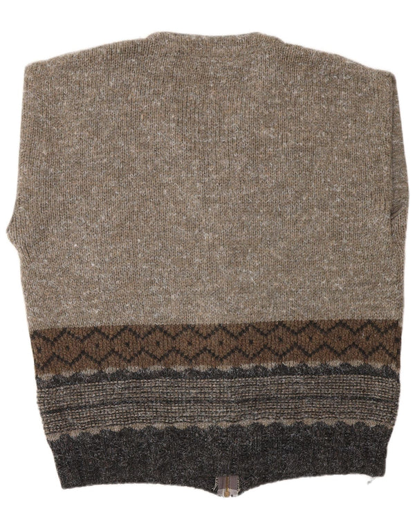 Ανδρικό Αμάνικο Ζακέτα CONSENSO XL Καφέ Γεωμετρικό