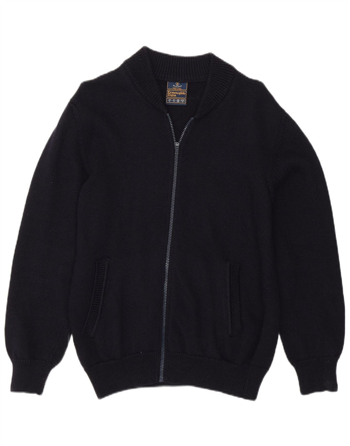 ERMENEGILDO ZEGNA Ανδρική ζακέτα πουλόβερ UK 36 Small Navy Blue Virgin Wool