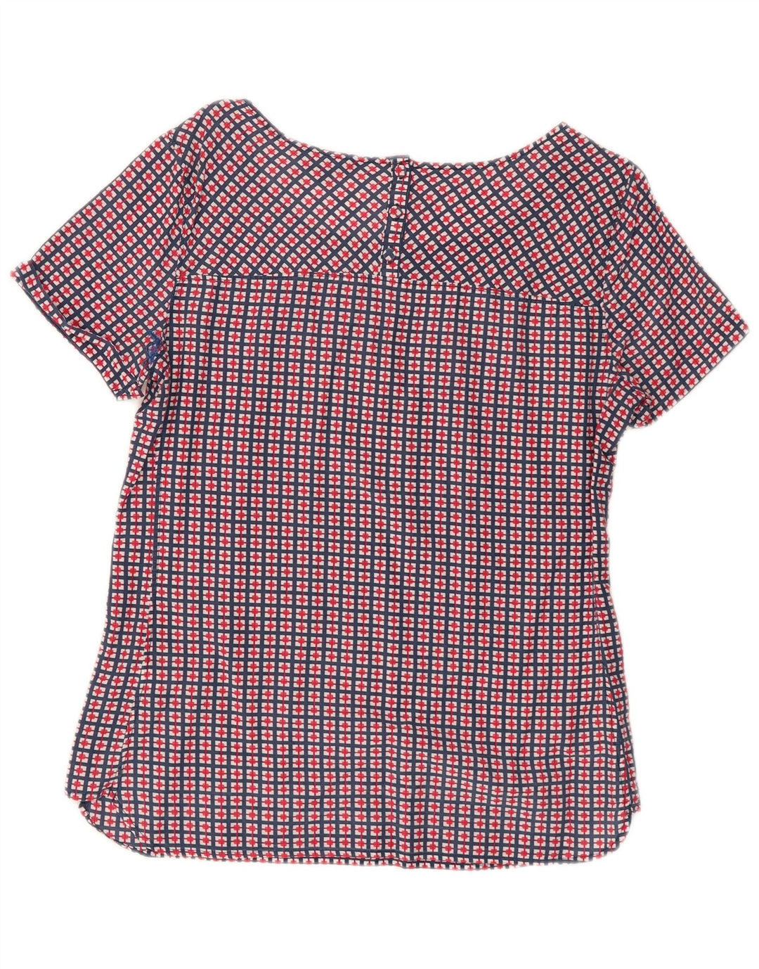 Tommy Hilfiger Γυναικεία Μπλούζα Τοπ US 6 Medium Navy Blue Geometric Cotton