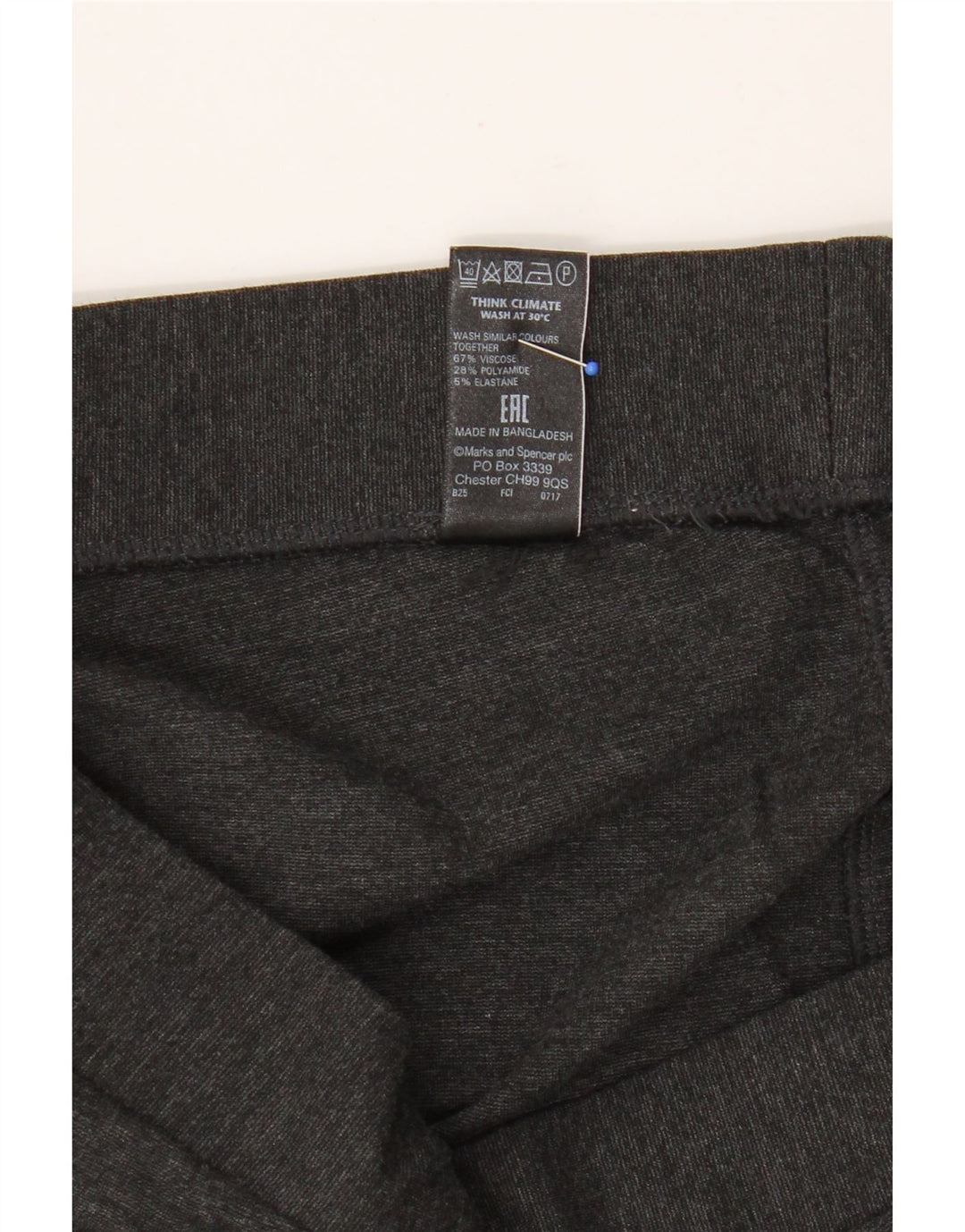 Marks & Spencer Γυναικεία κολάν Crop UK 12 Medium Grey Viscose