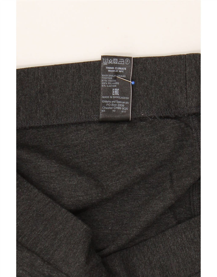 Marks & Spencer Γυναικεία κολάν Crop UK 12 Medium Grey Viscose