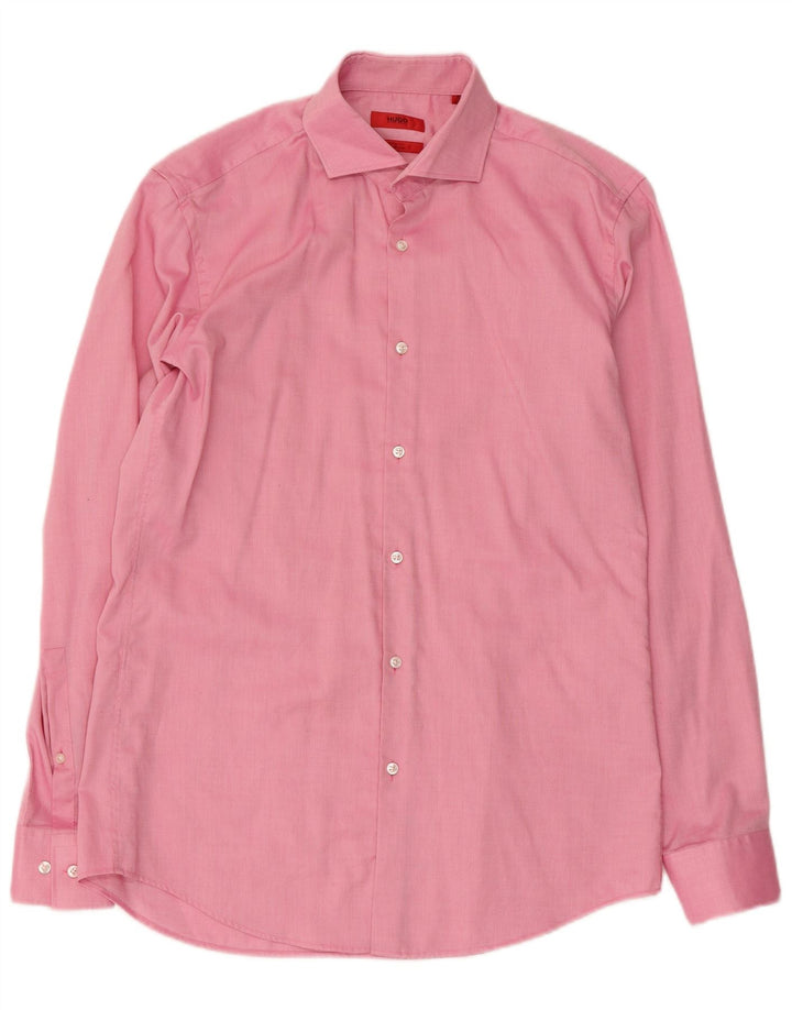 Ανδρικό πουκάμισο Hugo Boss Slim Fit Size 39 15 1/2 Medium Pink